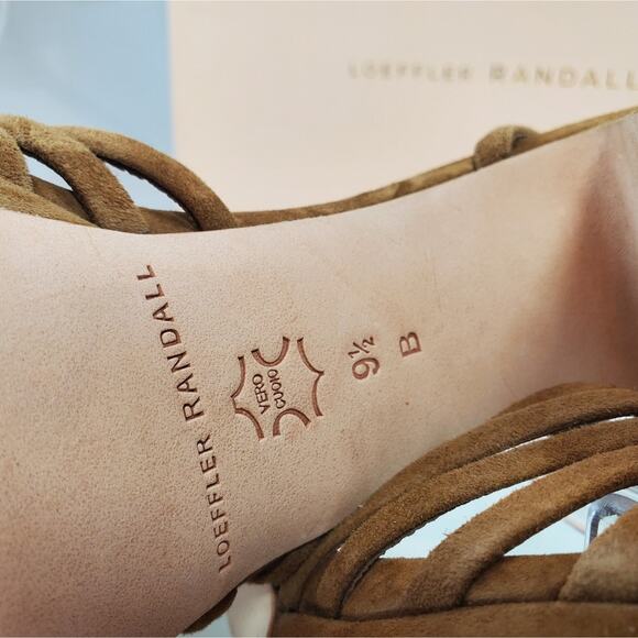 NWT$450 Loeffler Randall Rivka 120mm Suede Knot Platform Sandal Heels Sz 9.5 - Picture 13 of 16